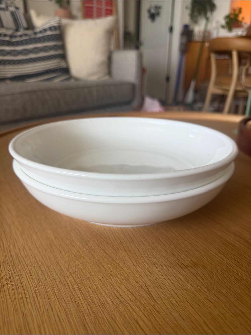 White Milk Glads Pasta Bowls - Set of 2